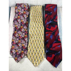 Jerry Garcia Tie Lot Of 3 Northern Lights Abstract Business Casual Neckties